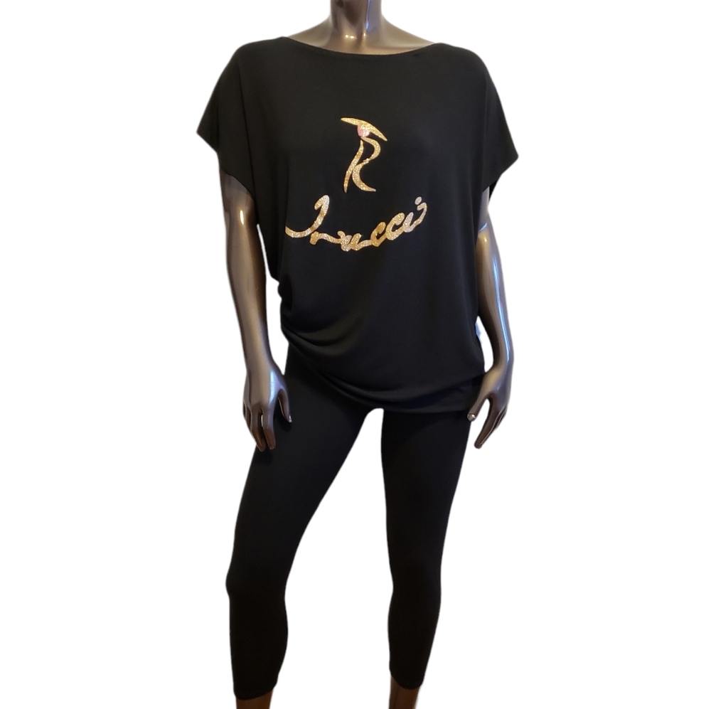 Irucci Couture Top and Leggings Set Sz Lg